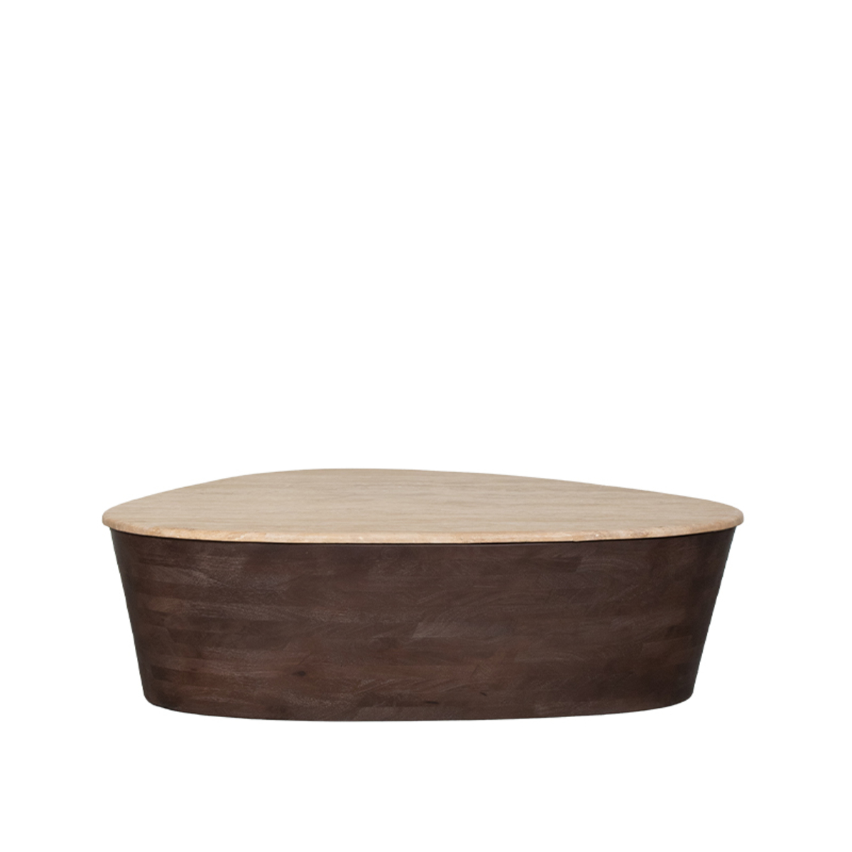 Salontafel Ravi - Espresso - Travertin - 110 cm