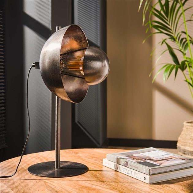 Tafellamp 1L adjust / Zwart nikkel