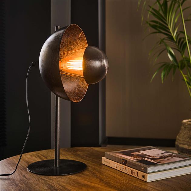 Tafellamp 1L adjust / Zwart nikkel
