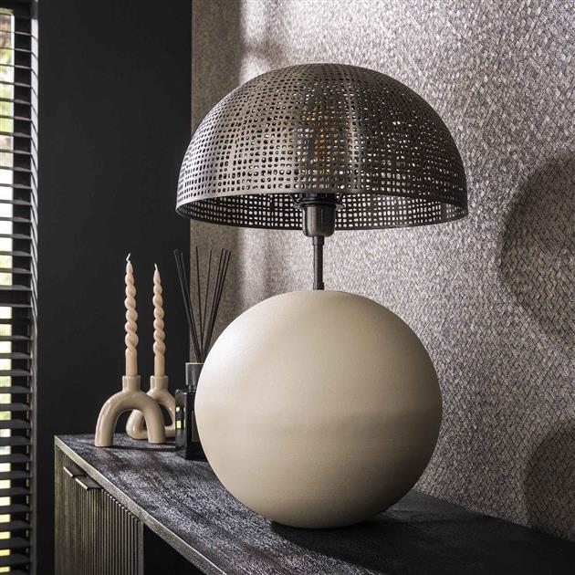 Tafellamp 1L sphere natural L / Natural grey