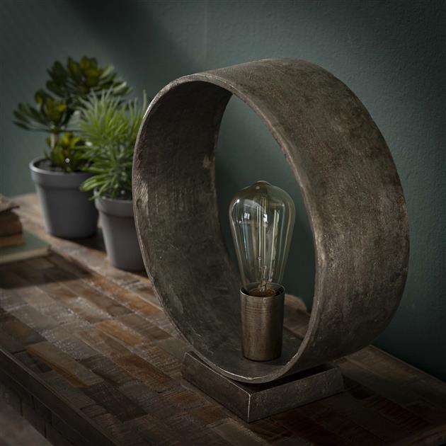 Tafellamp Loop / Antiek Nikkel