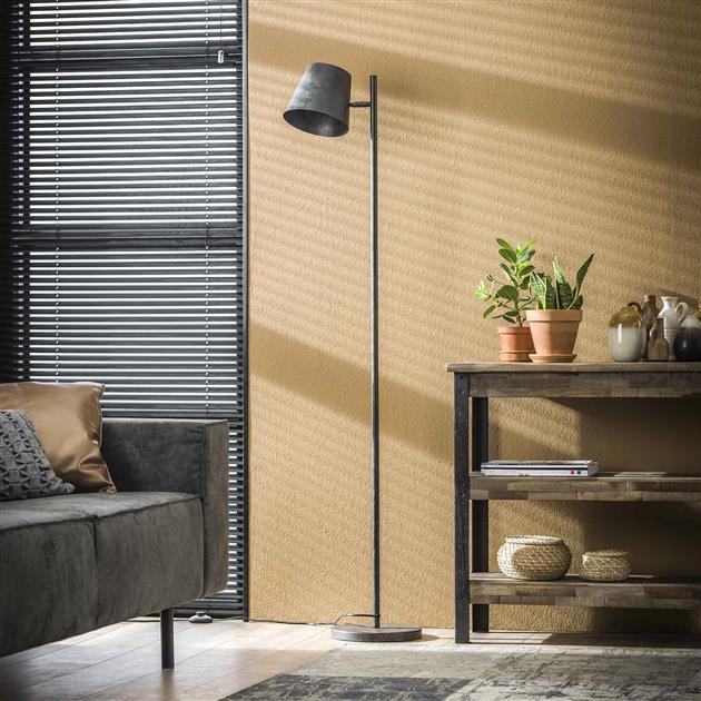 Vloerlamp 1L verstelbare metalen kap / Charcoal