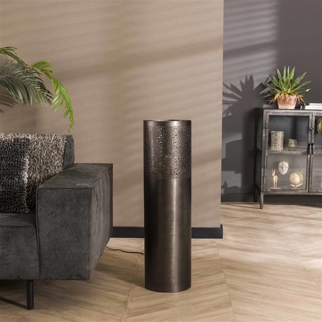 Vloerlamp 25 cilinder 90cm / Zwart nikkel