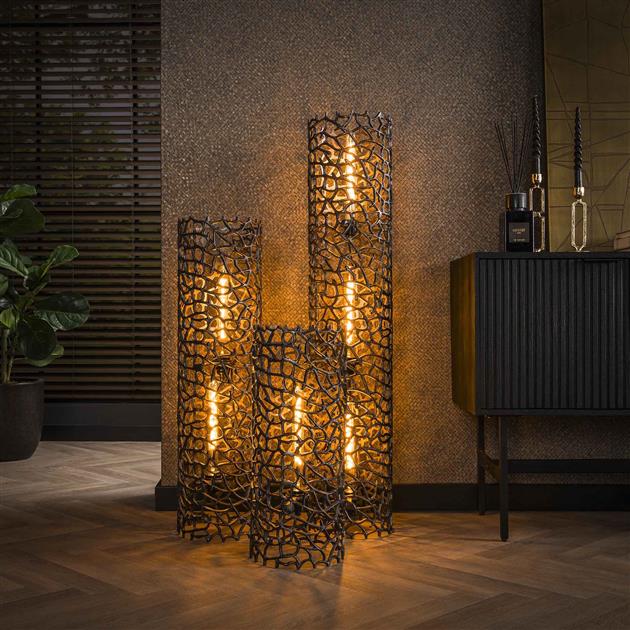 Vloerlamp  25 weaver cylinder XL / Zwart nikkel