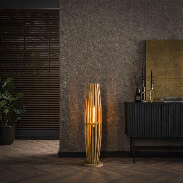 Vloerlamp 2L orbit / Massief mango naturel