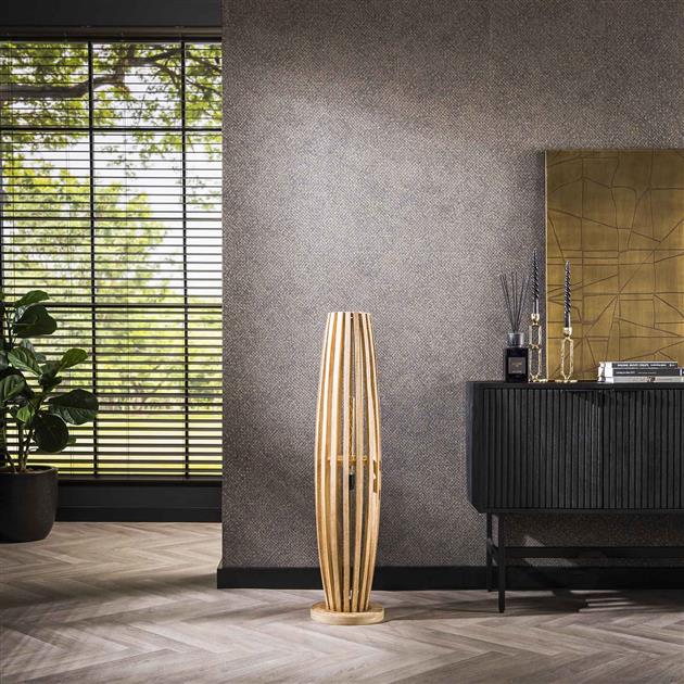 Vloerlamp 2L orbit / Massief mango naturel