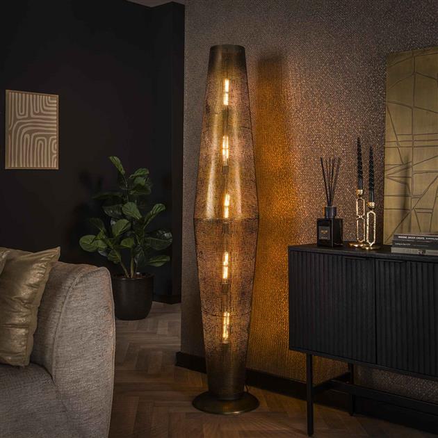Vloerlamp 5L cosmic / Brons antiek