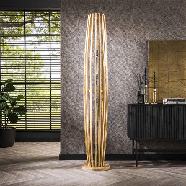 Vloerlamp 5L orbit XL / Massief mango naturel