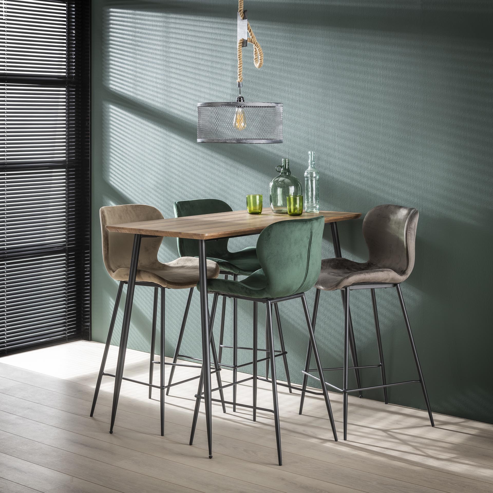 Barstoel Cario / Antraciet velours