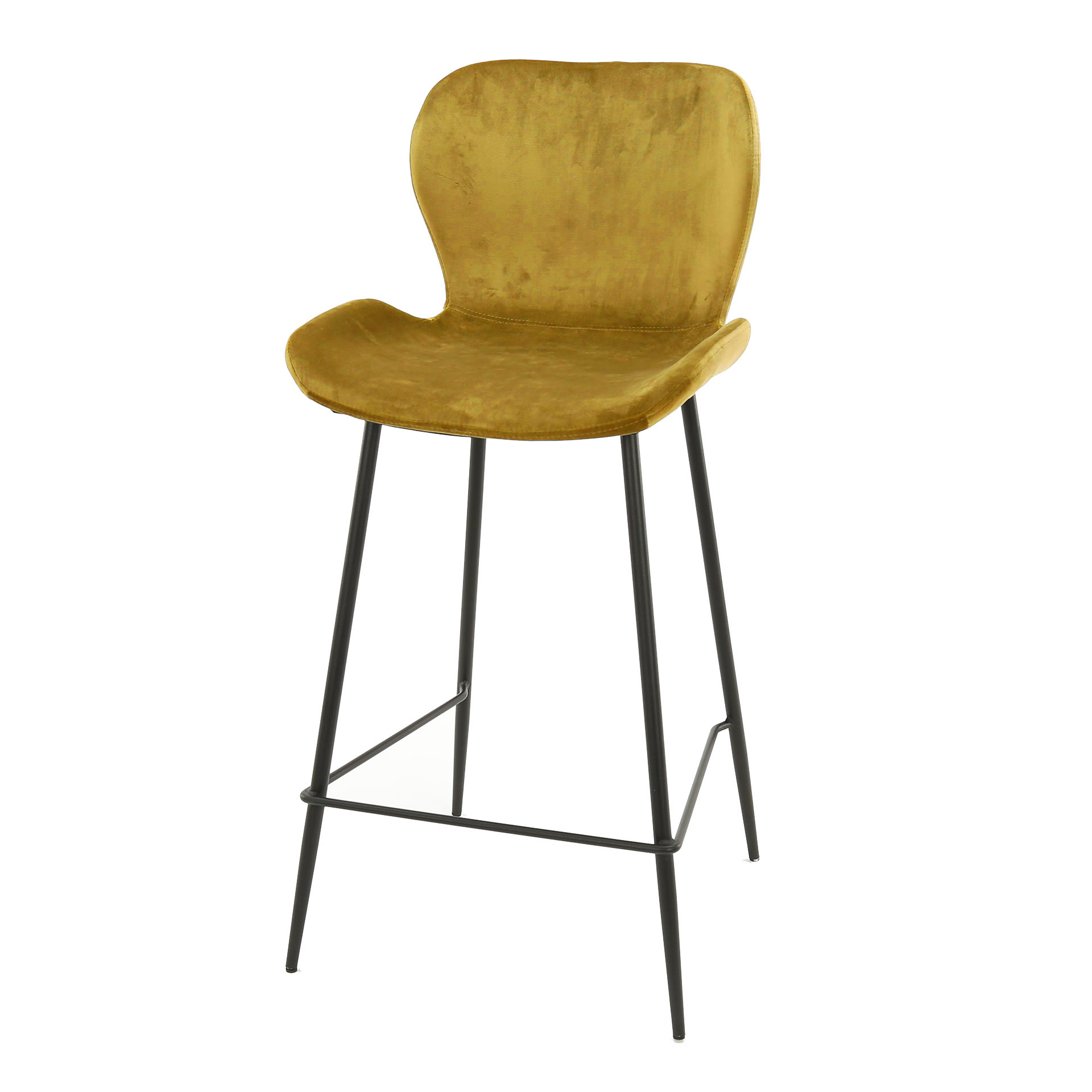 Barstoel Cario / Goudkleurig velours