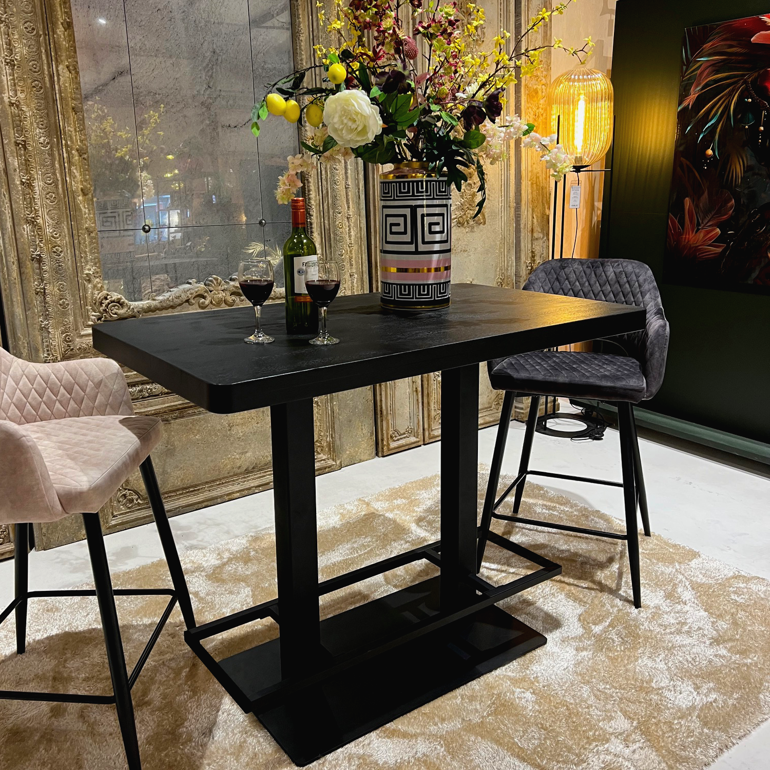 Bartafel Black Bar 140x80x95cm