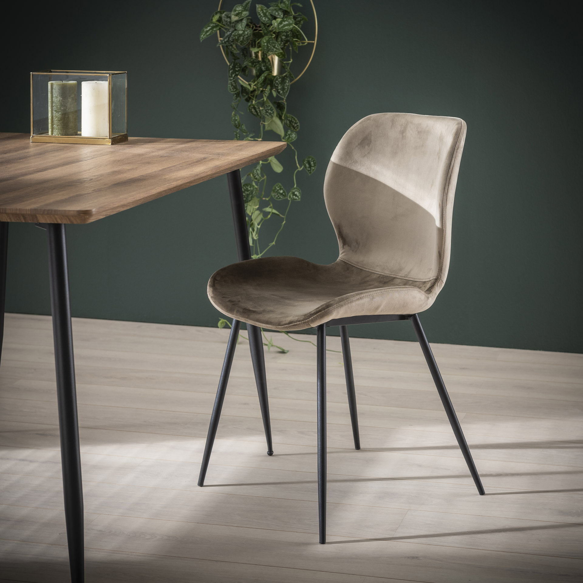 Eetkamerstoel Cario  / Champagne velours