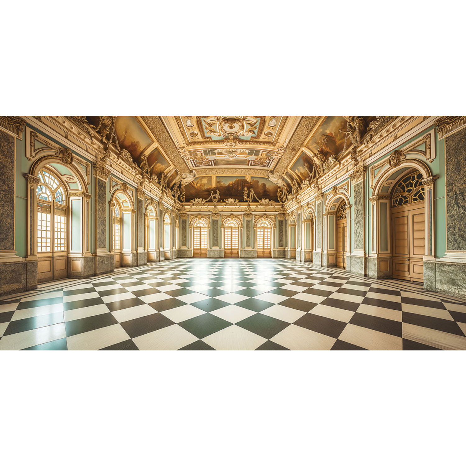 Glasschilderij Danszaal 160x80 cm