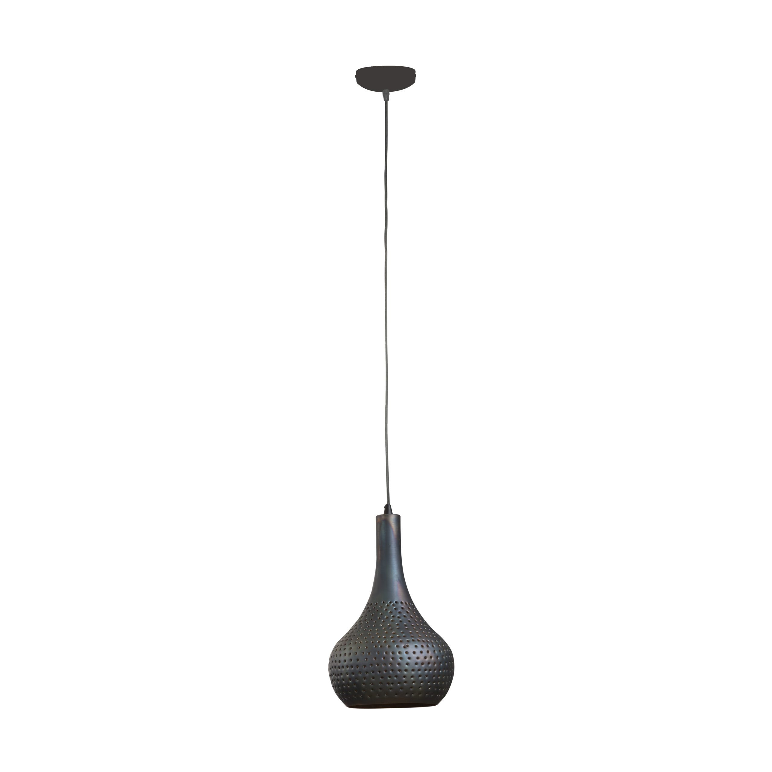 Hanglamp 1x industry concrete kegel/Zwart bruin
