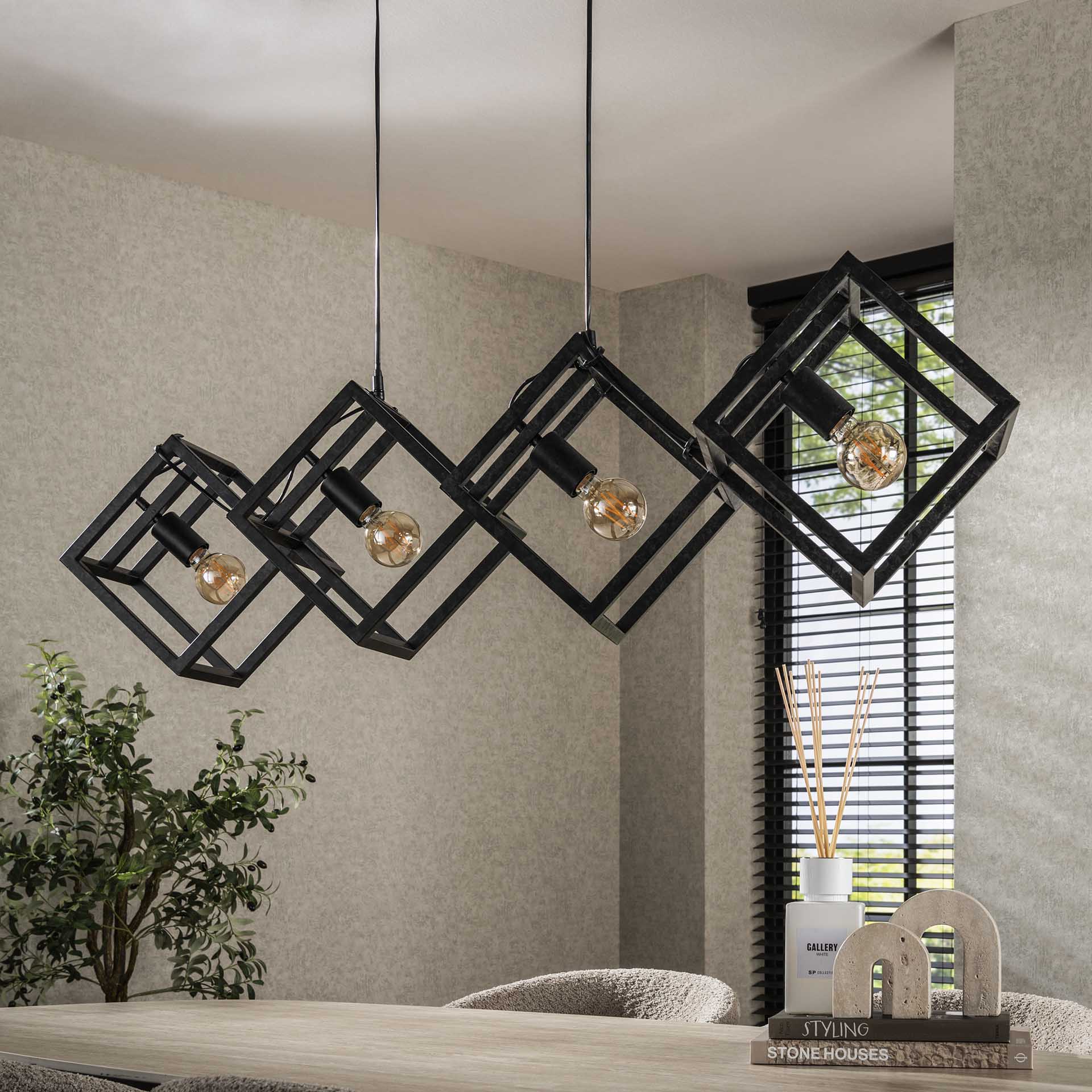 Hanglamp 4L kubus / Charcoal