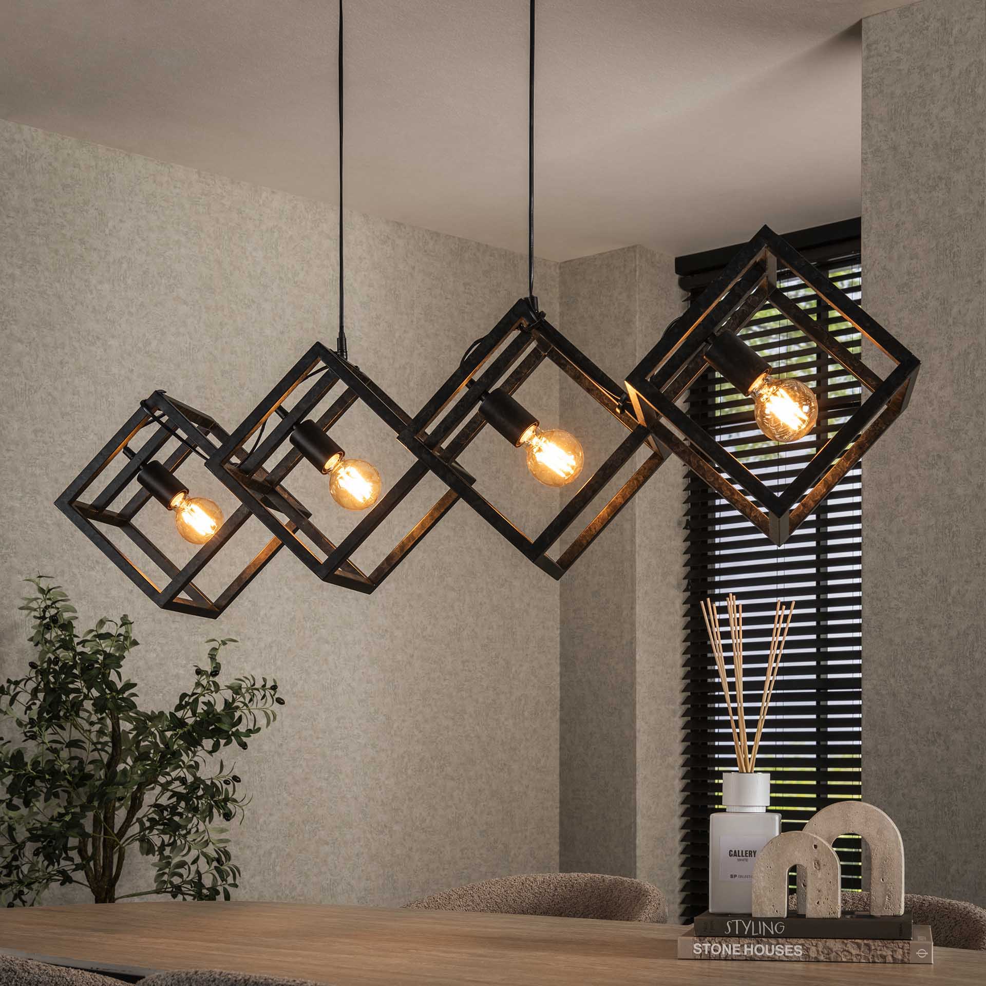 Hanglamp 4L kubus / Charcoal