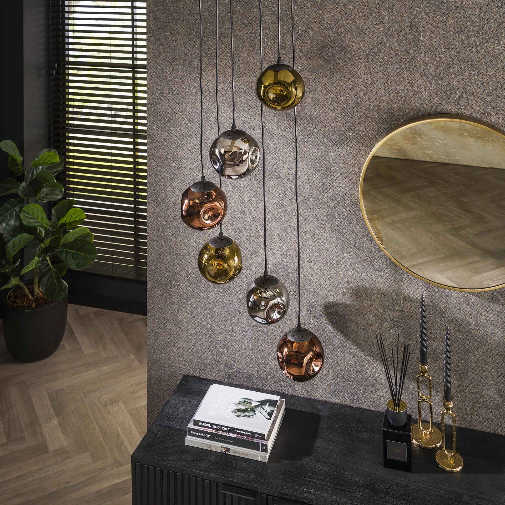 Hanglamp 6L stellar / Artic zwart