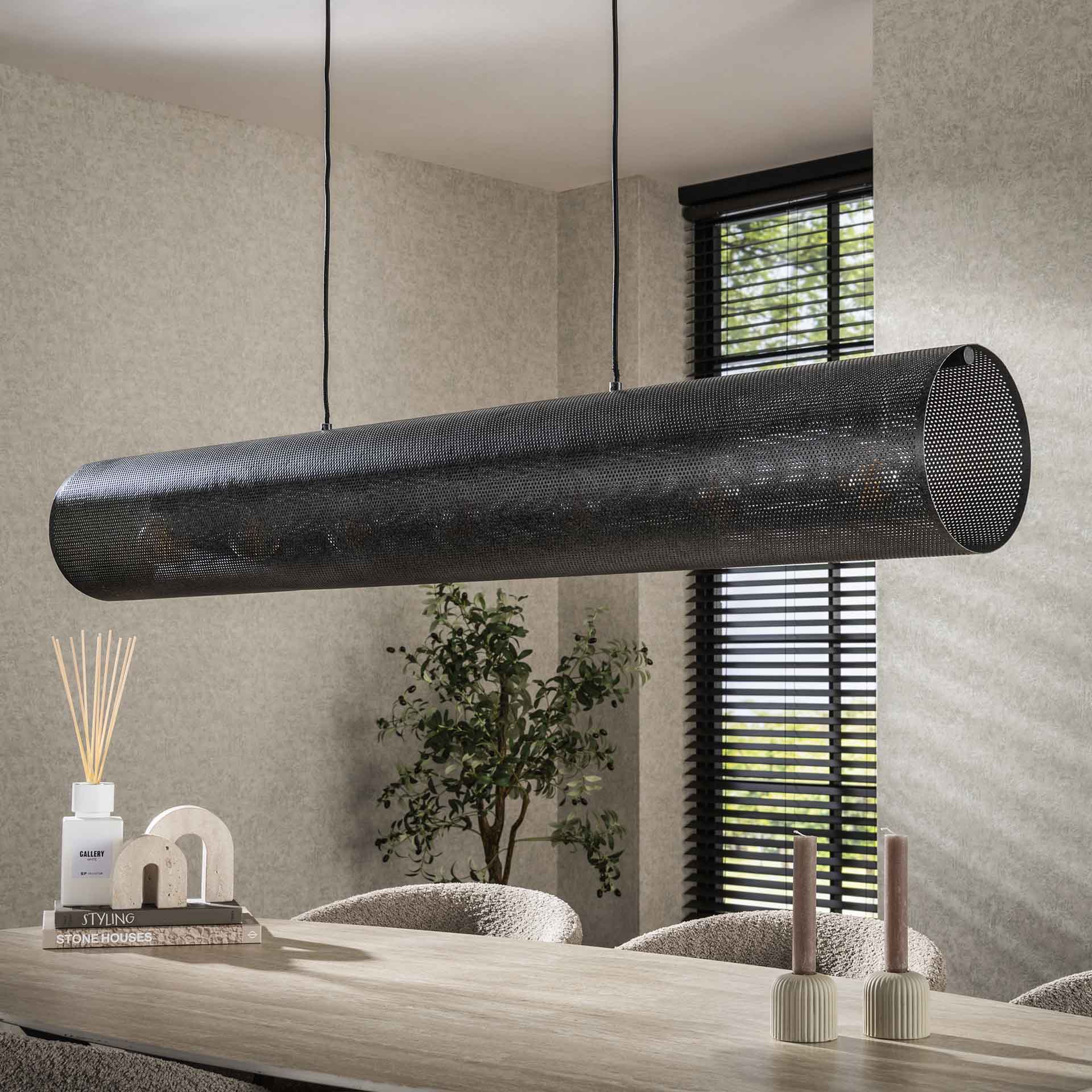 Hanglamp 7L koker XL mesh / Artic zwart