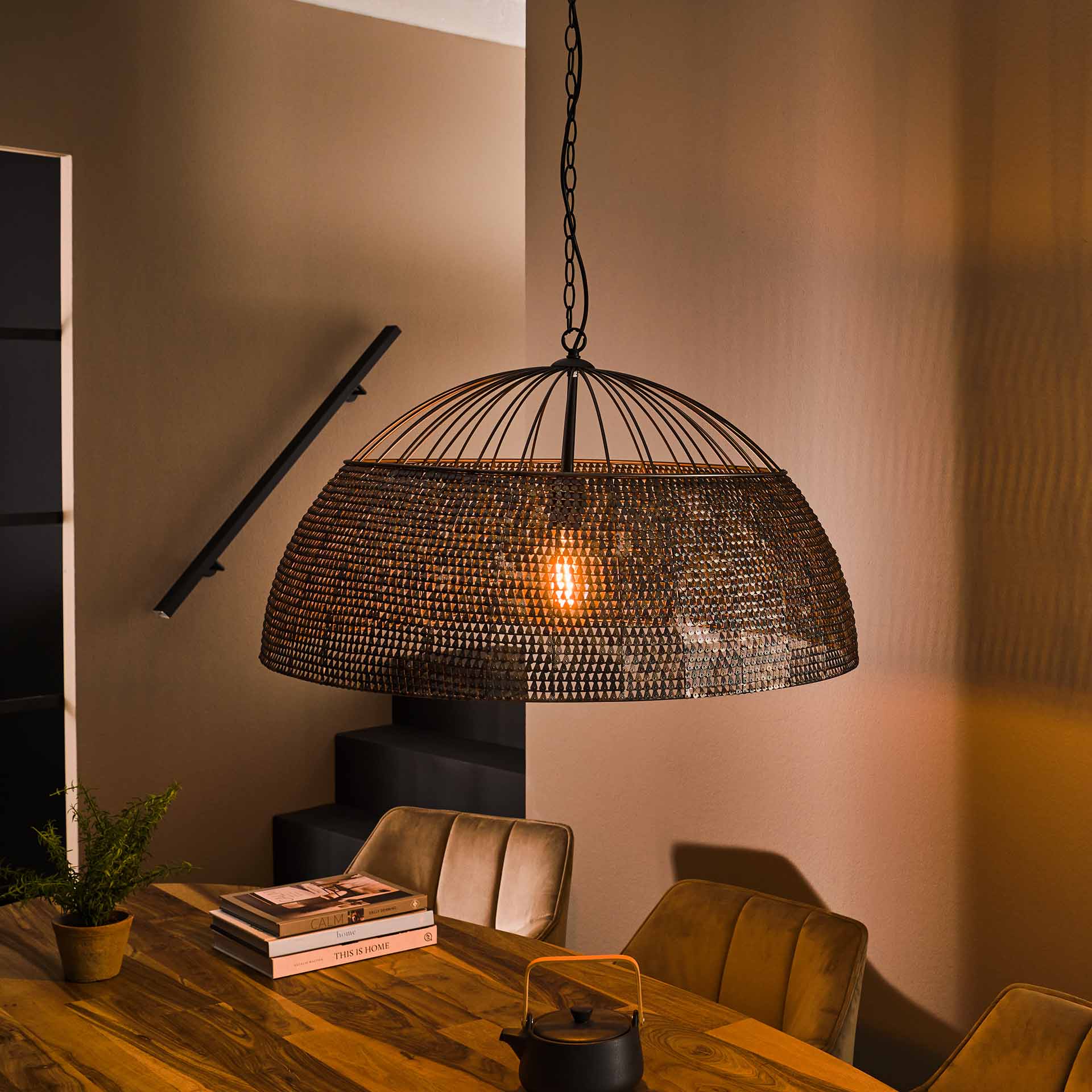 Hanglamp 80 armor / Zwart bruin