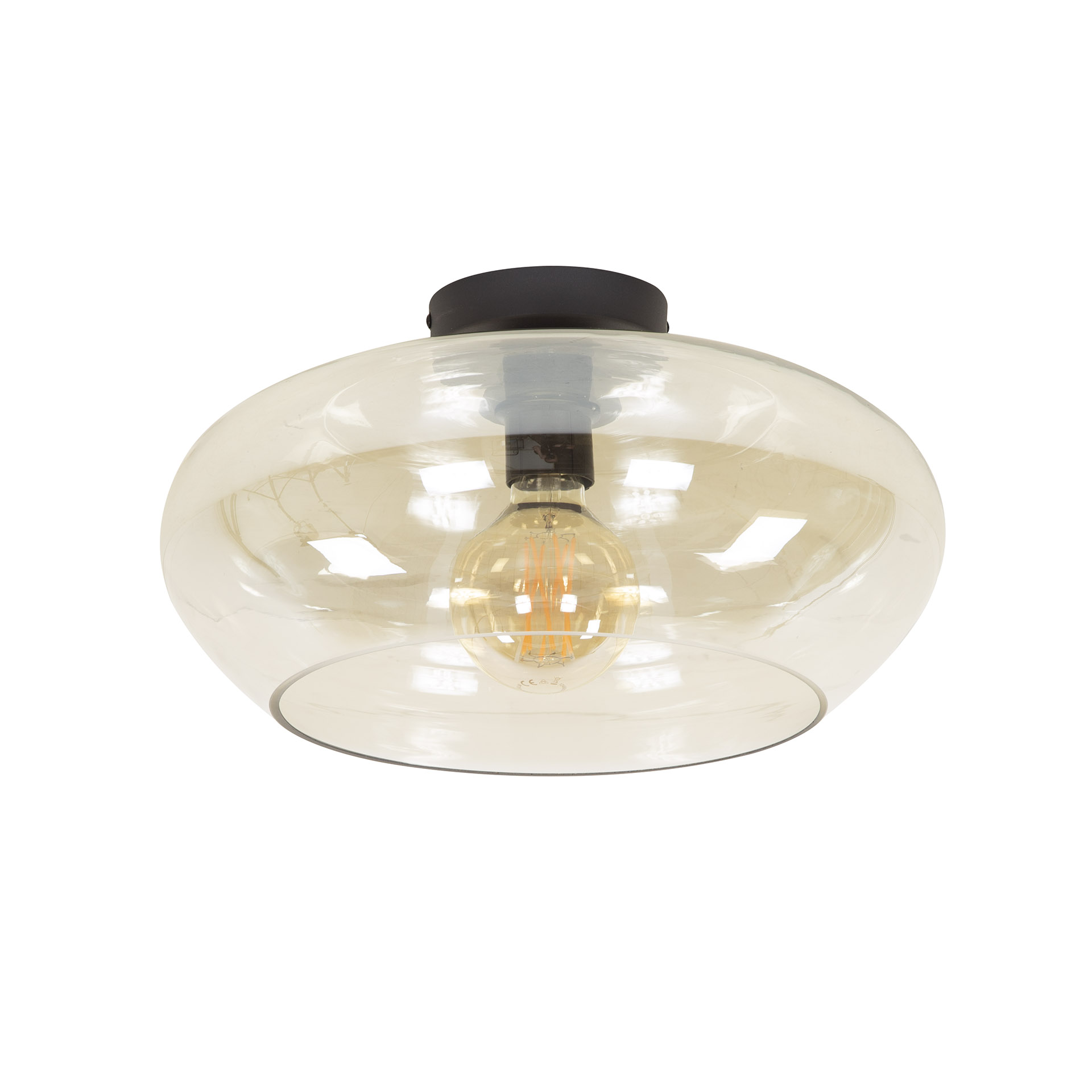 Plafondlamp elevate glass / Amber color glas