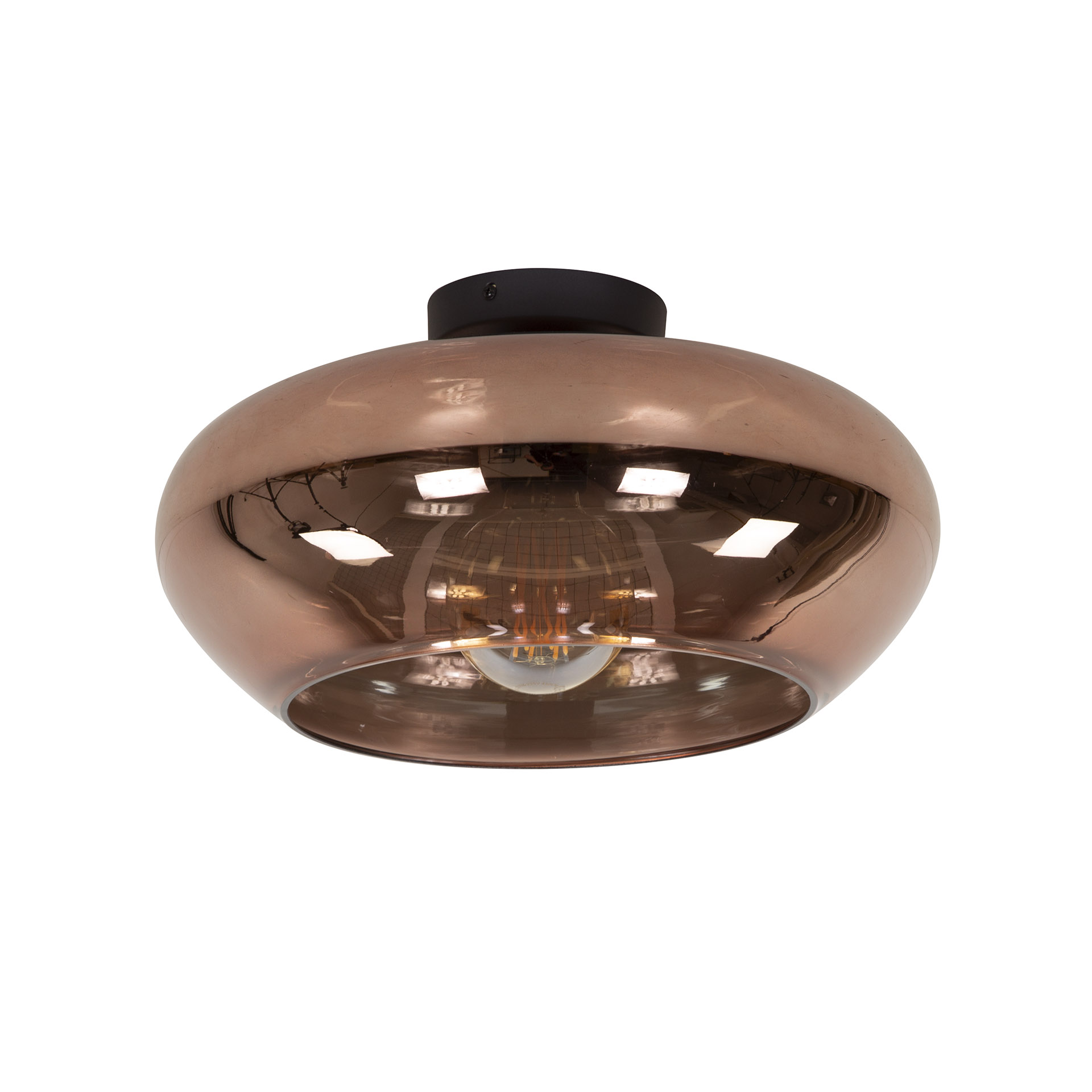 Plafondlamp elevate glass / Copper color glas
