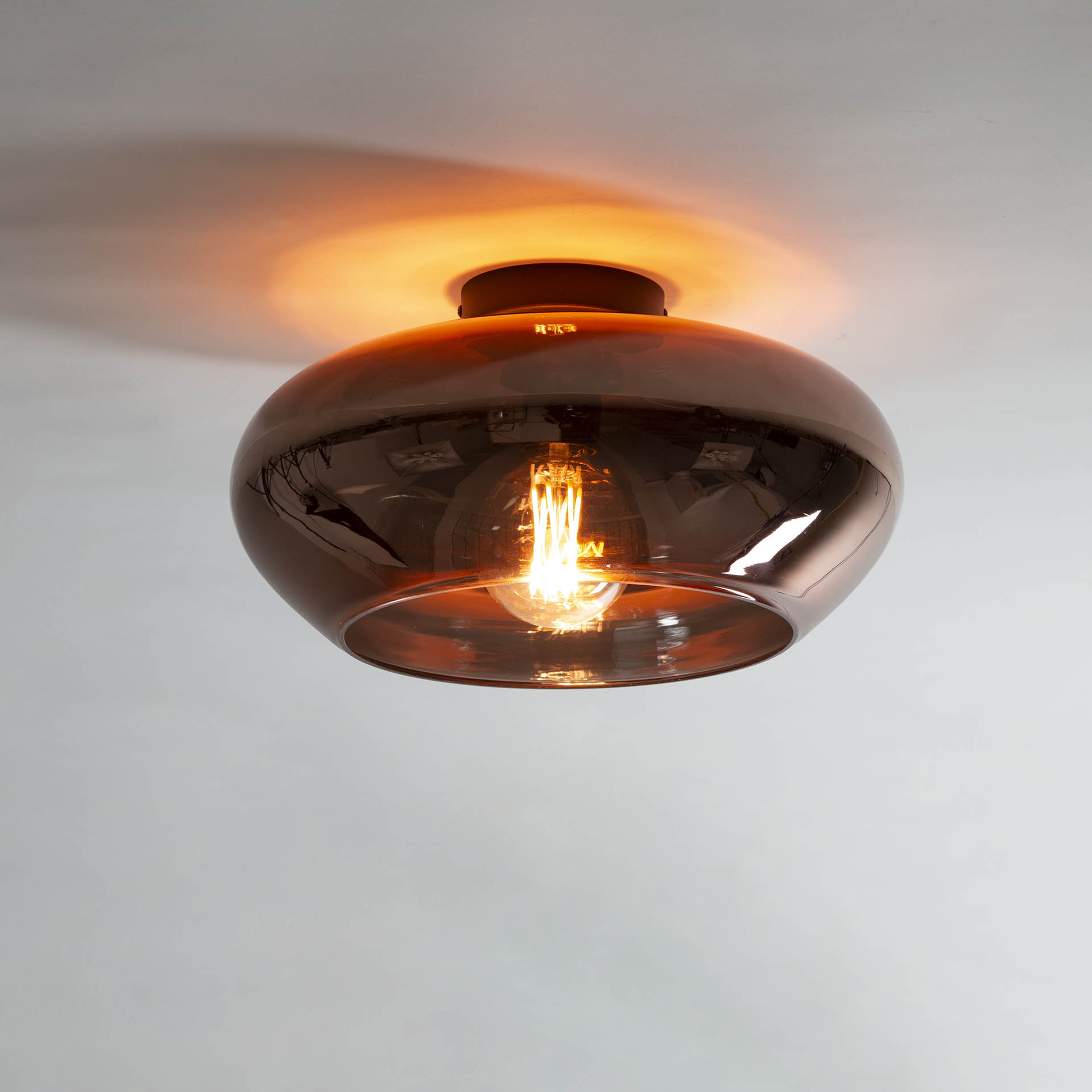 Plafondlamp elevate glass / Copper color glas