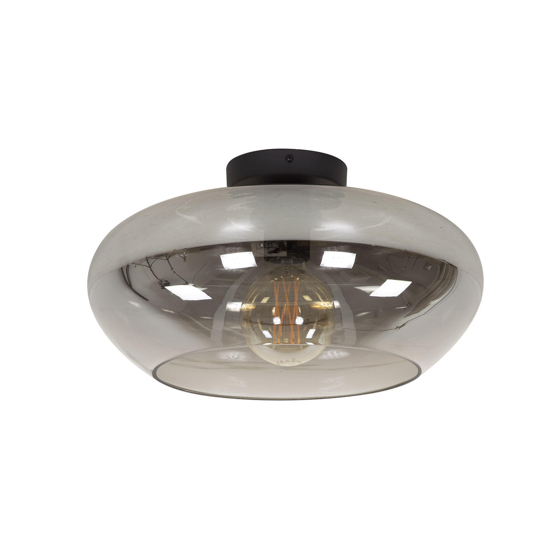 Plafondlamp elevate glass / Smoke grey glas