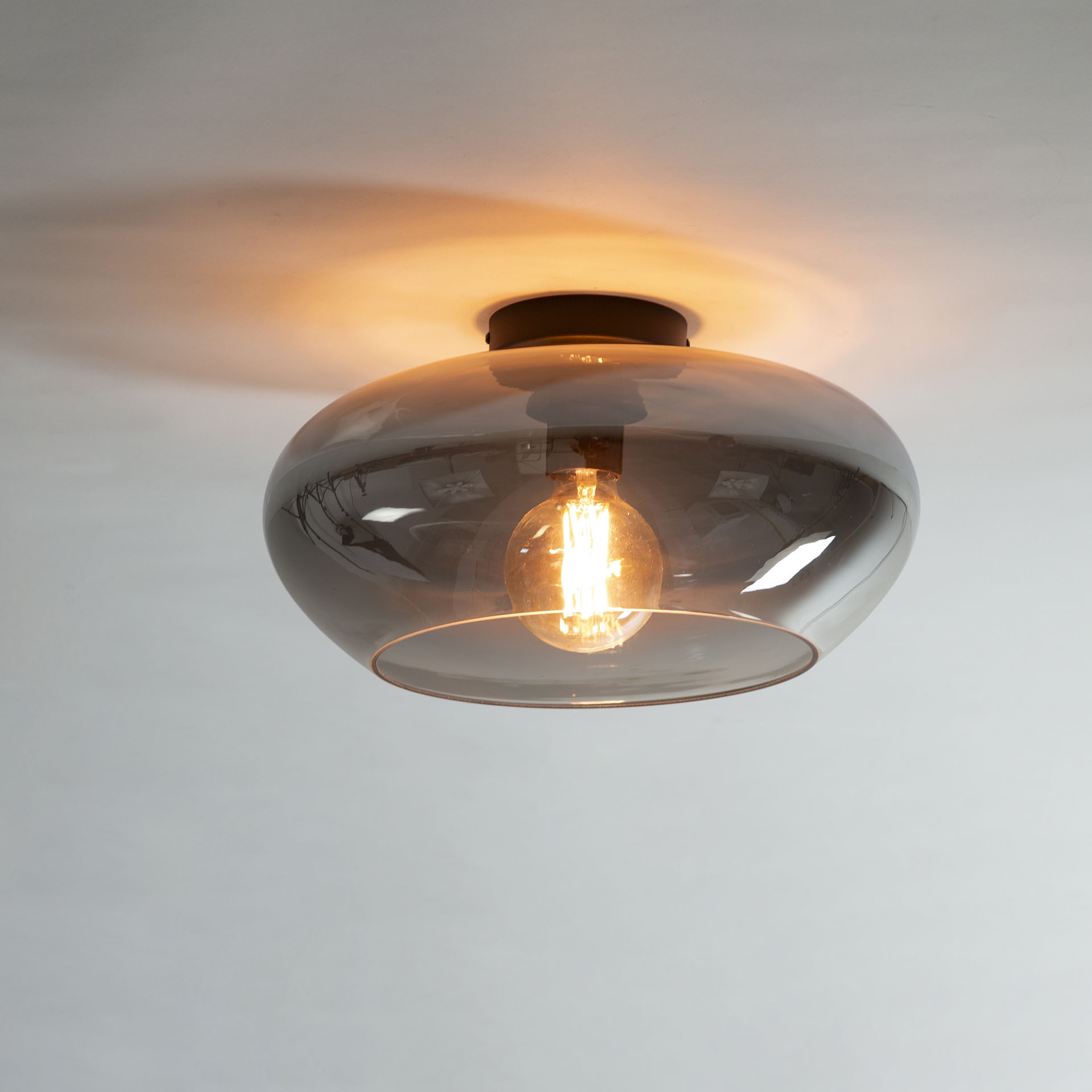Plafondlamp elevate glass / Smoke grey glas