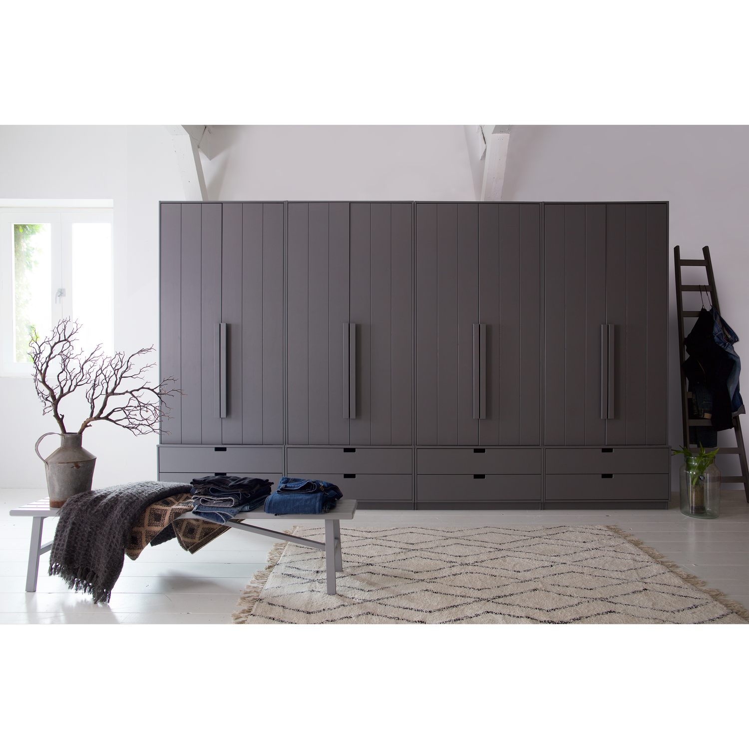 SKIK GARDEROBE 95CM LINES TWINS LEEM [fsc]
