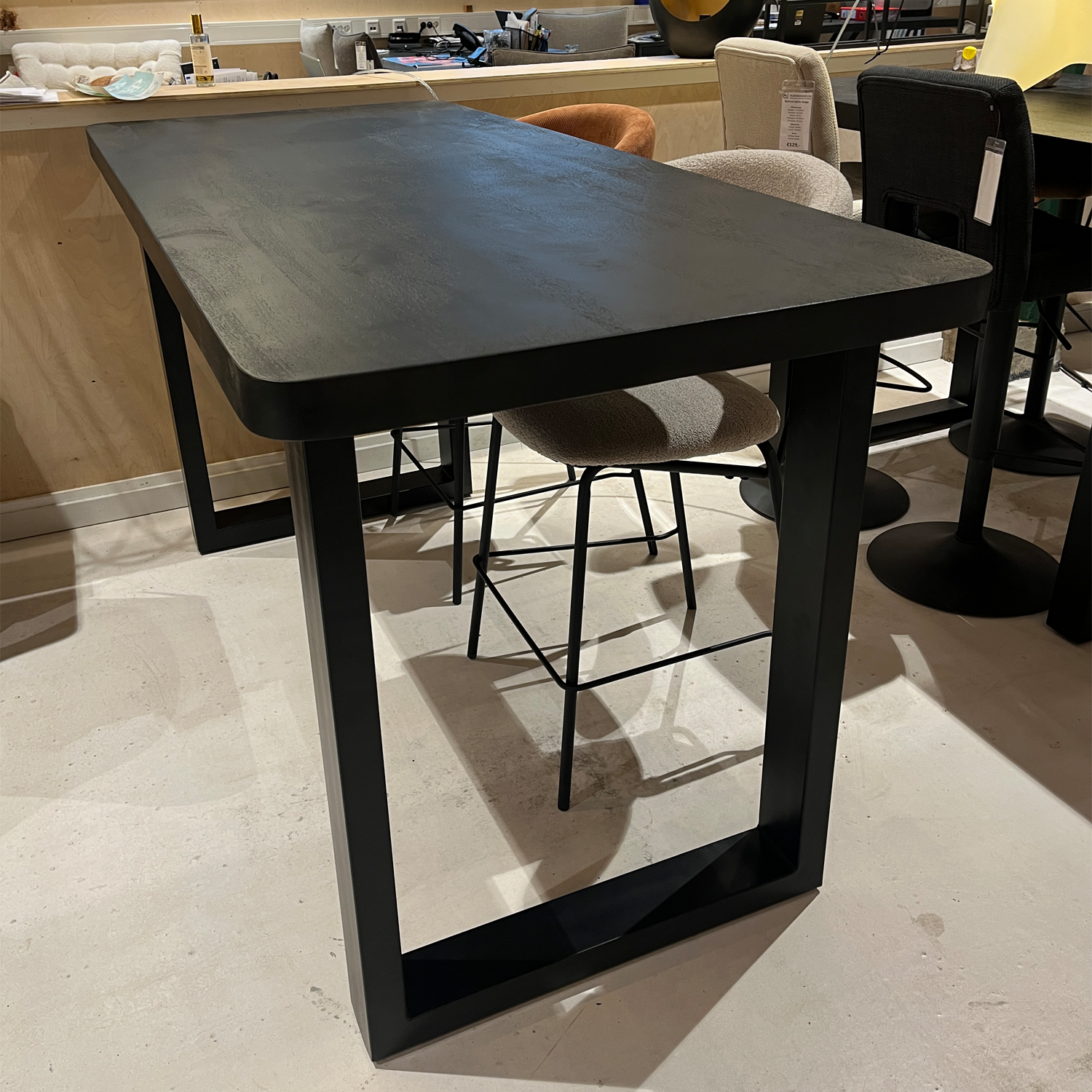 Showroommmodel, zelf afhalen! Bartafel Camelot 180x80x95 Ronde hoeken