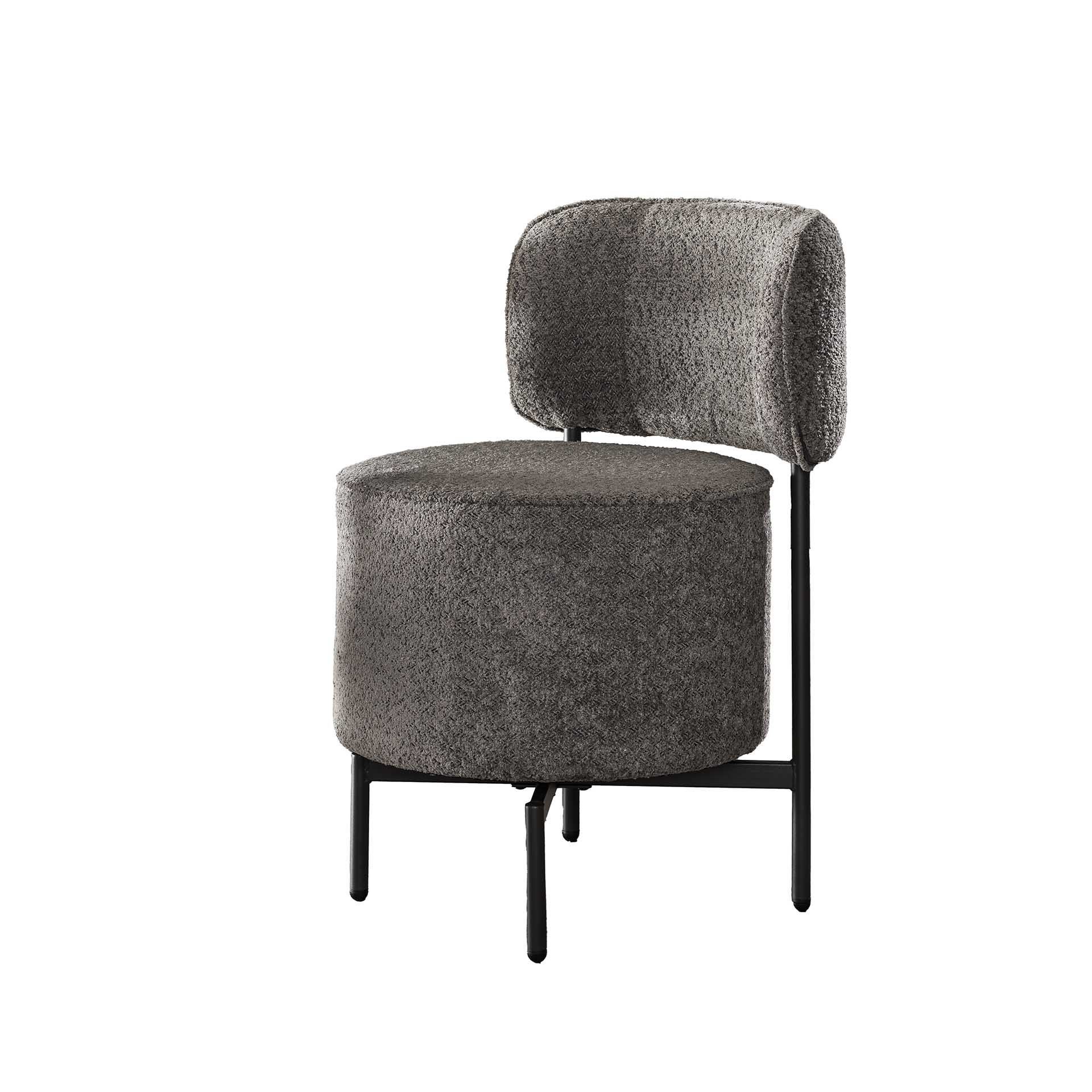 Stoel cocktail boucle draaibaar / Boucle grijs