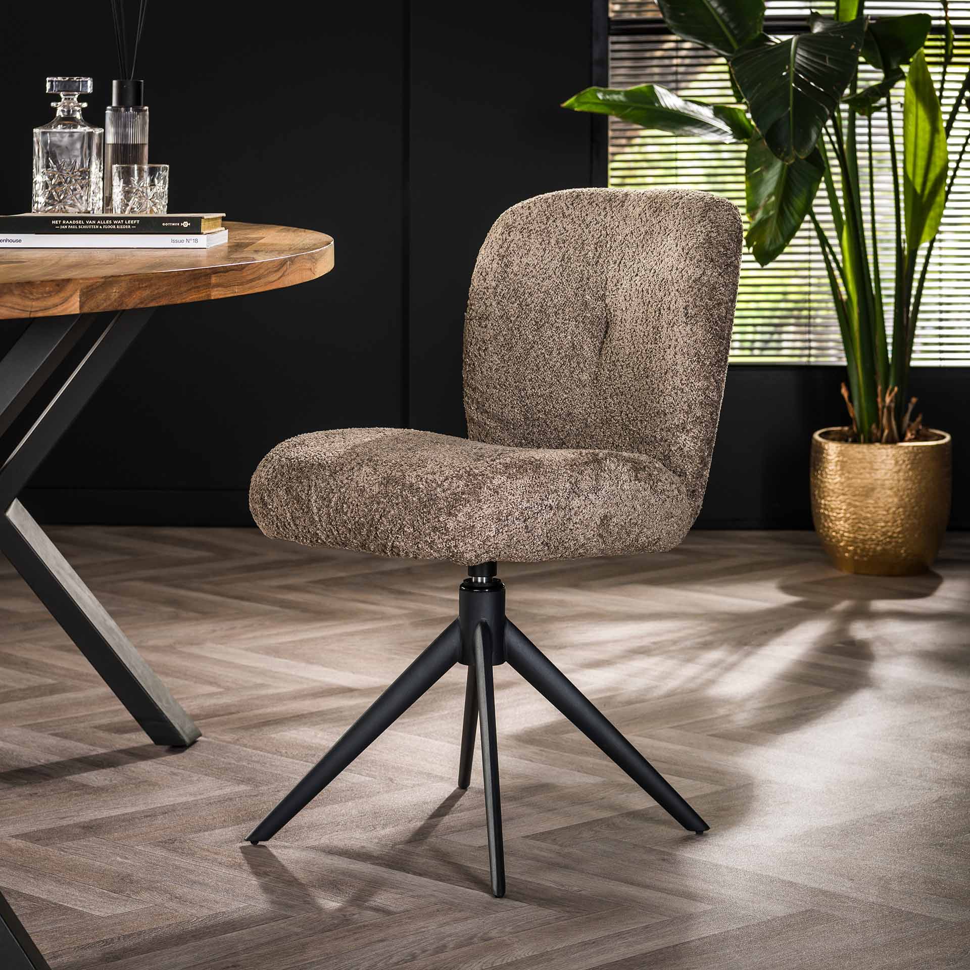 Stoel comfort draaibaar / Boucle taupe