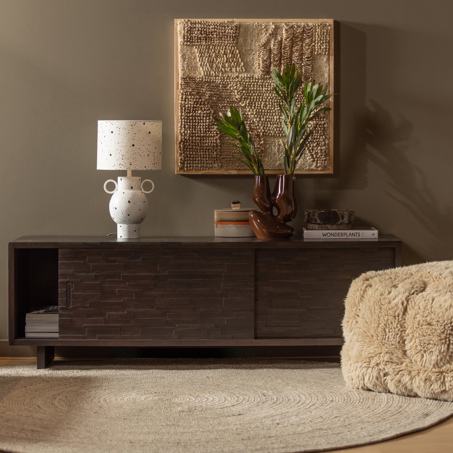 UTOPIA VLOERKLEED ROND NATUREL O200CM