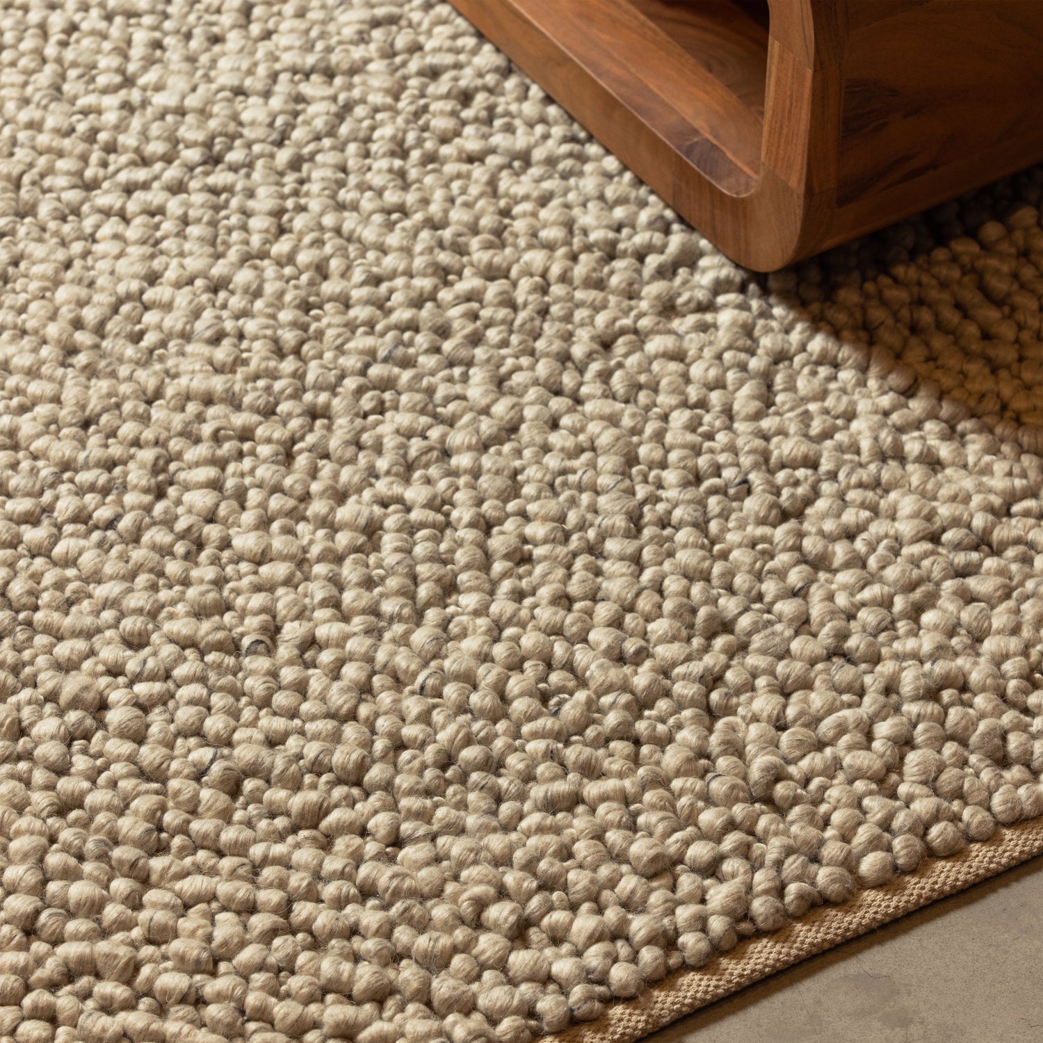 VELD VLOERKLEED WOL NATUREL 160x230CM
