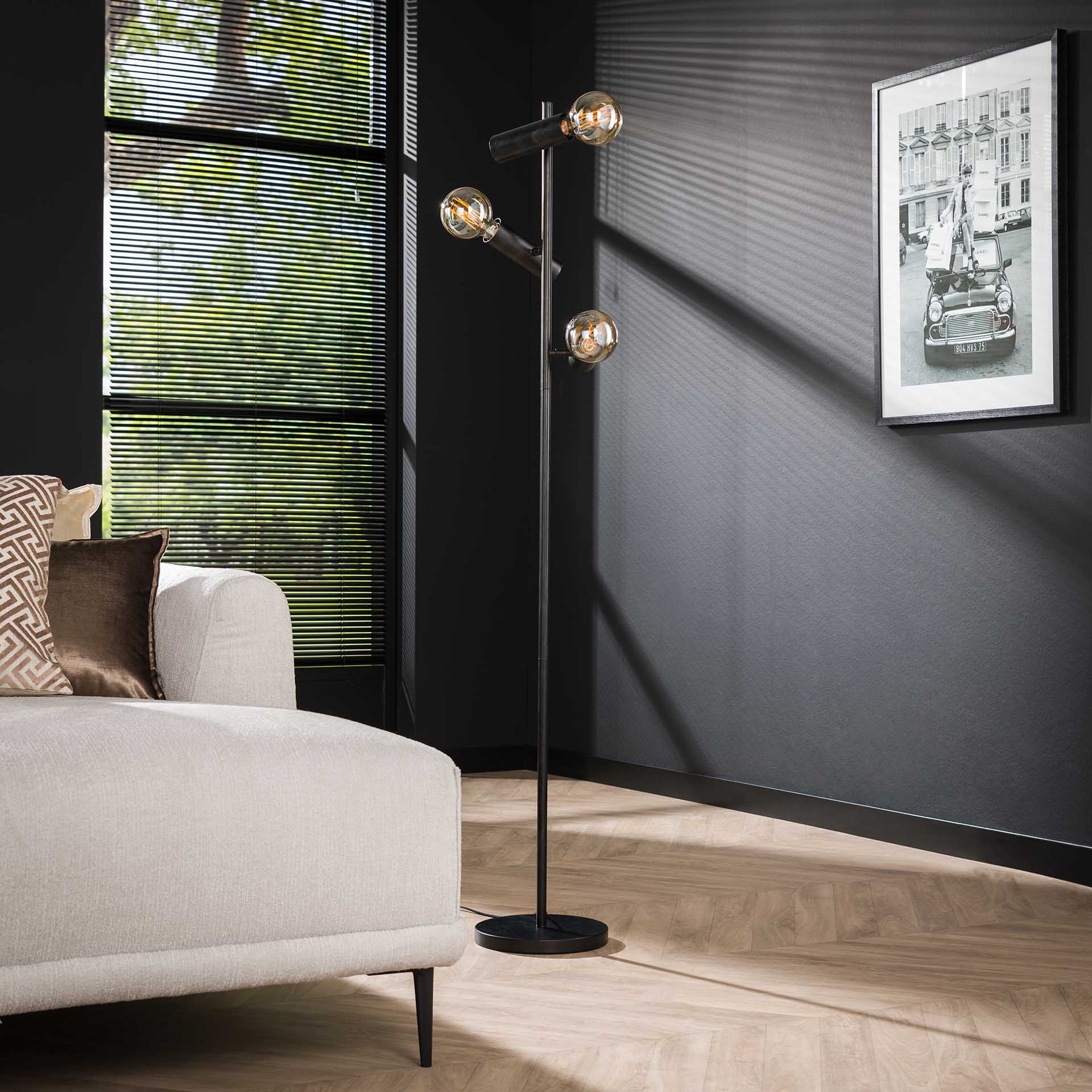 Vloerlamp 3L point / Charcoal