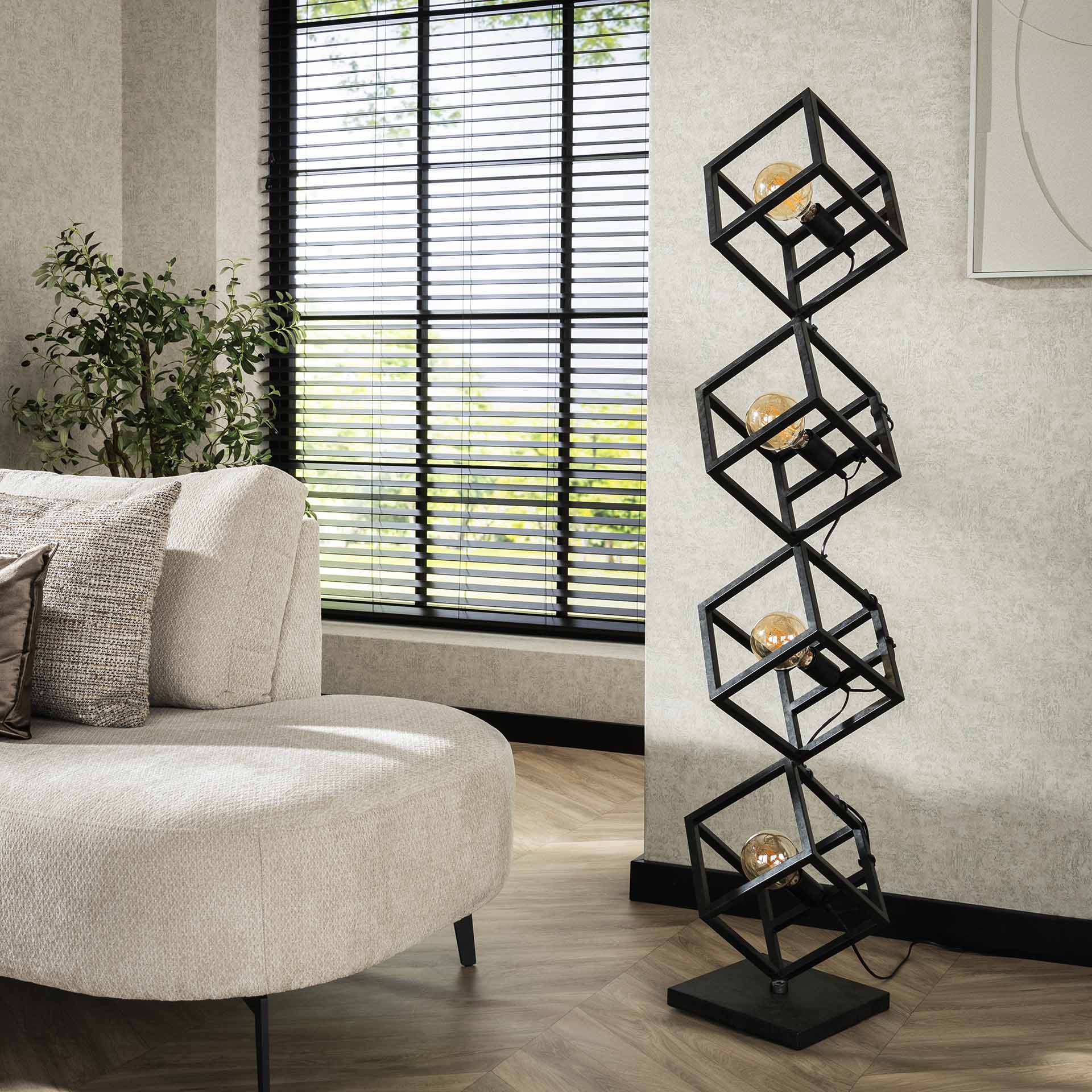 Vloerlamp 4L kubus / Charcoal