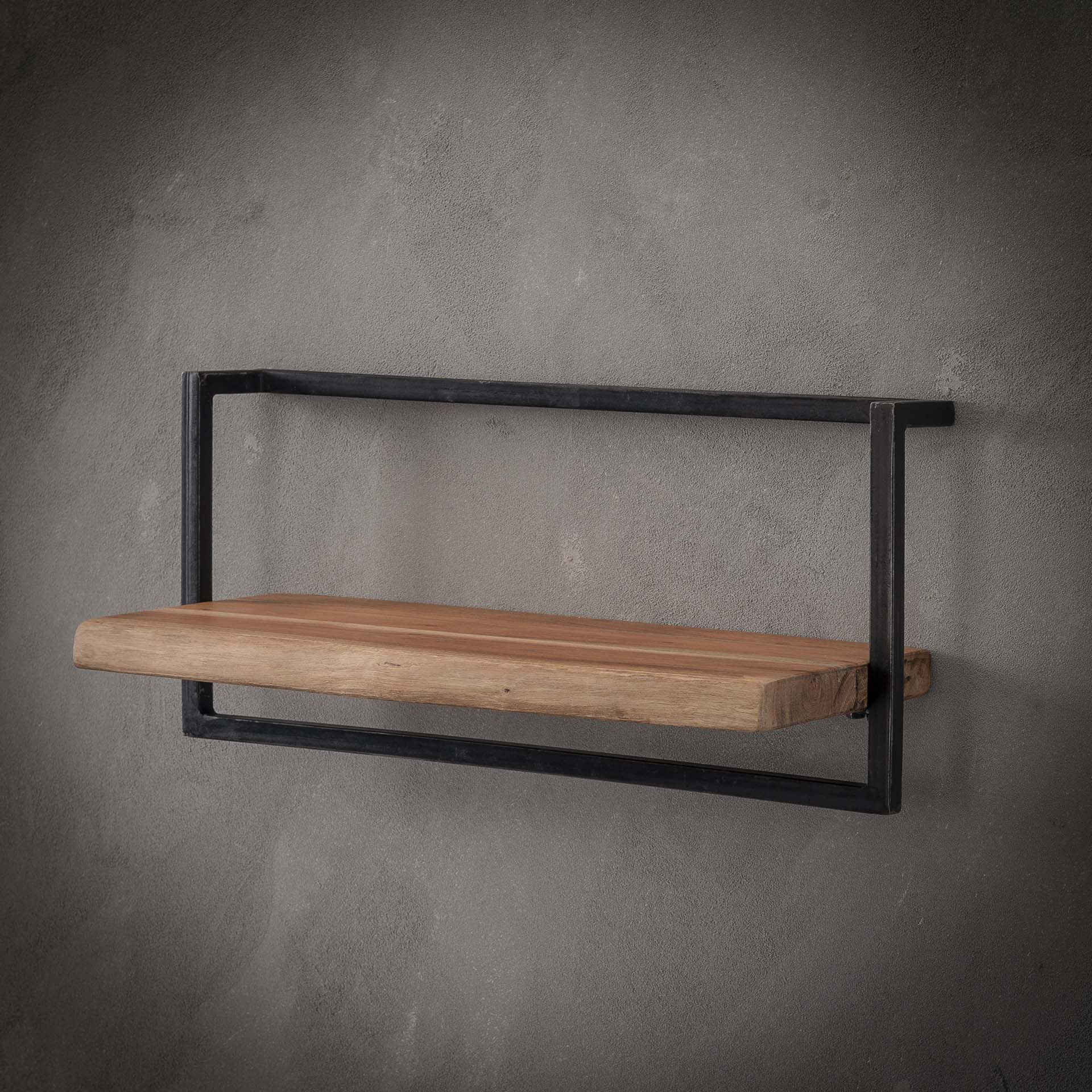 Wandplank edge 65cm / Massief acacia naturel