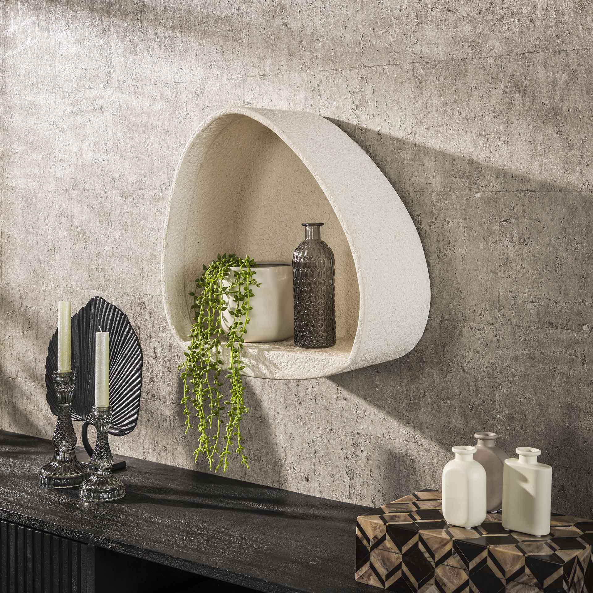 Wandschap stone driehoek / Marmer composiet