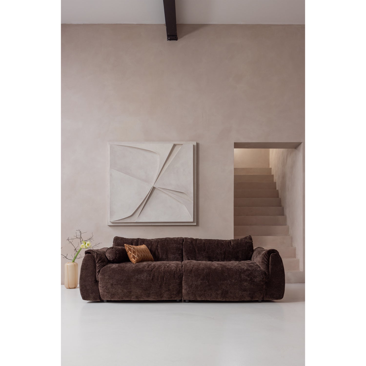 BAGGY 1-ZITS MET ARM LINKS 3D CHENILLE DONKERBRUIN