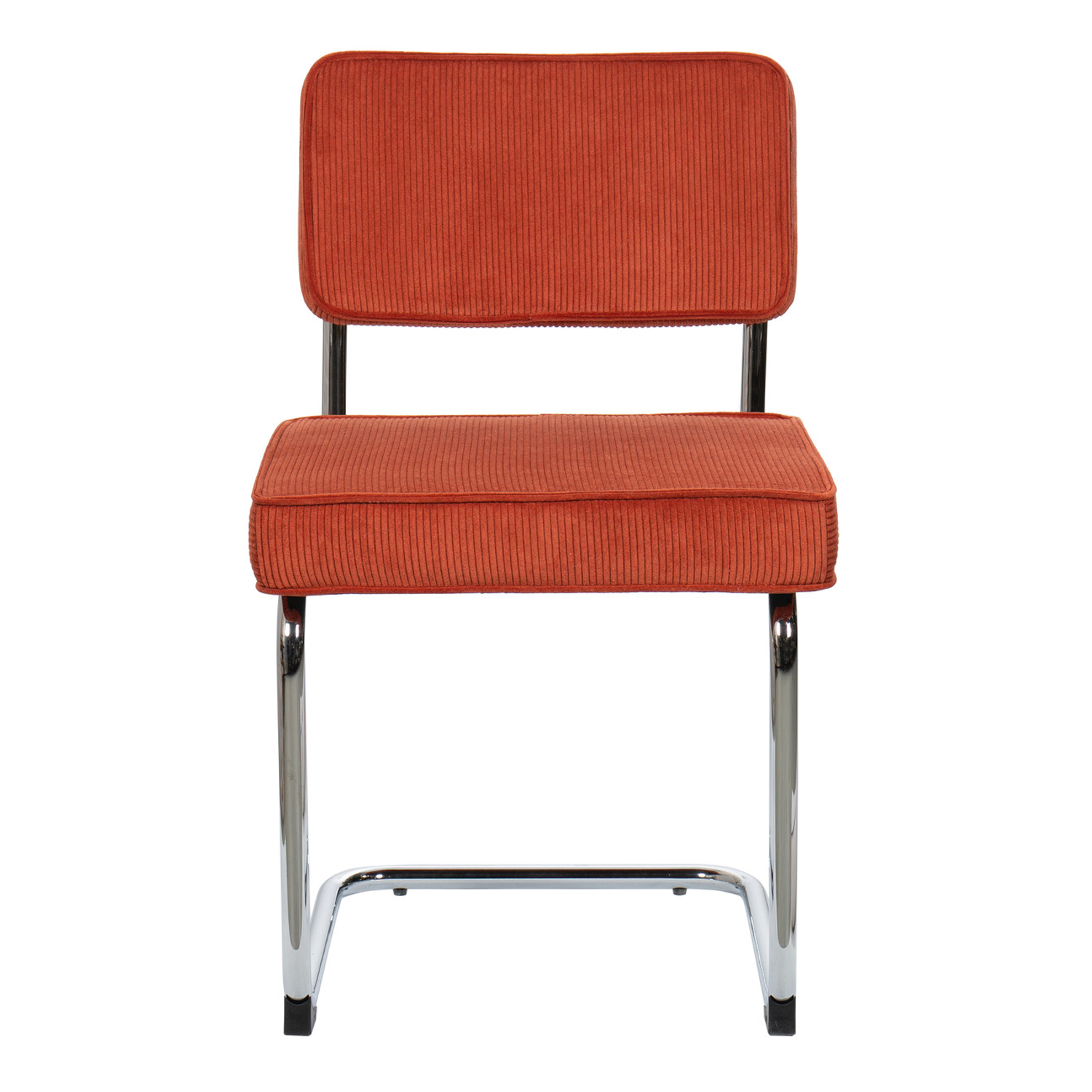 Eetkamerstoel Bauhaus Chrome Rib Oranje