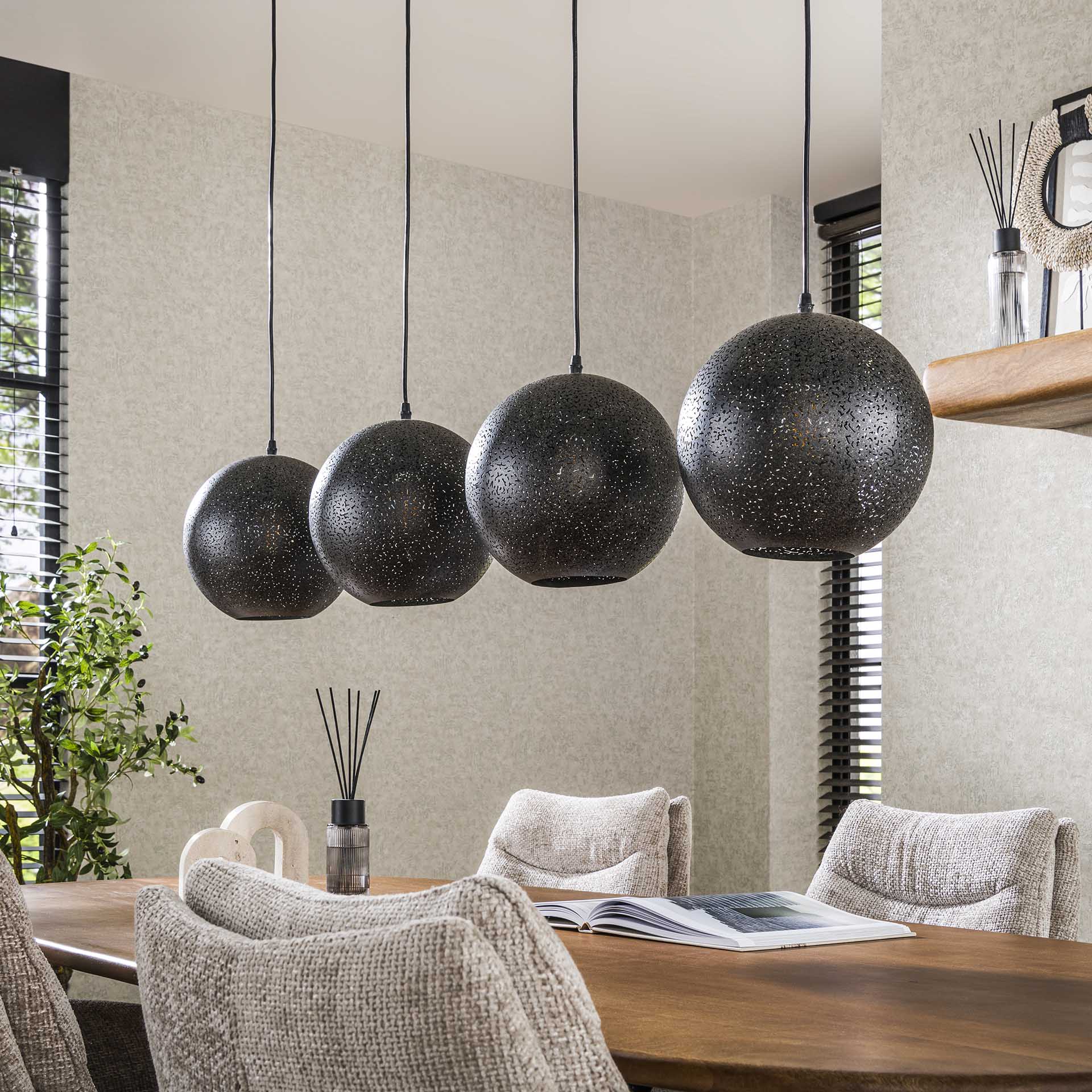 Hanglamp 4x 25 zip / Artic zwart