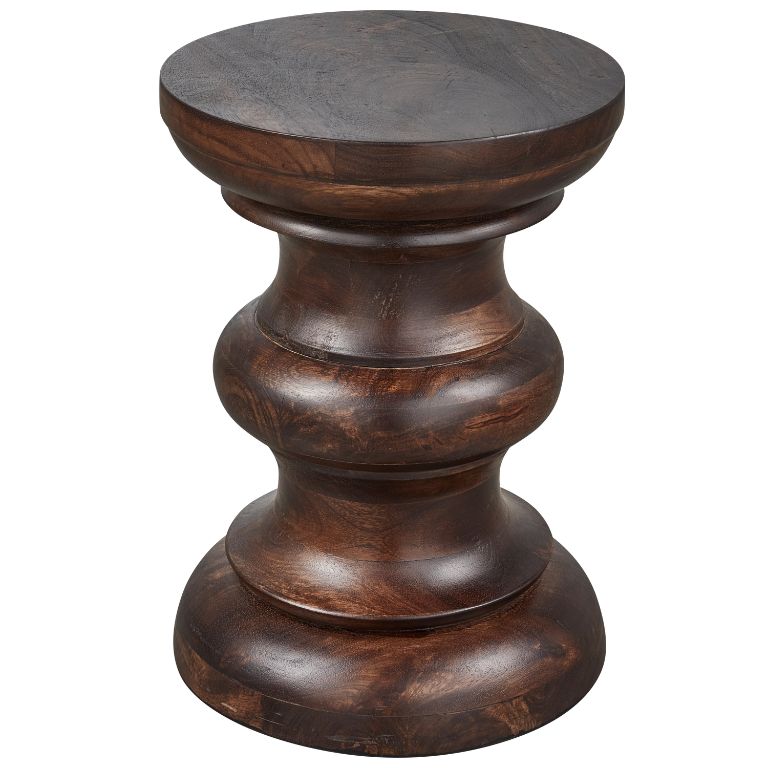 JONAH BIJZETTAFEL HOUT DONKERBRUIN 42xO30CM
