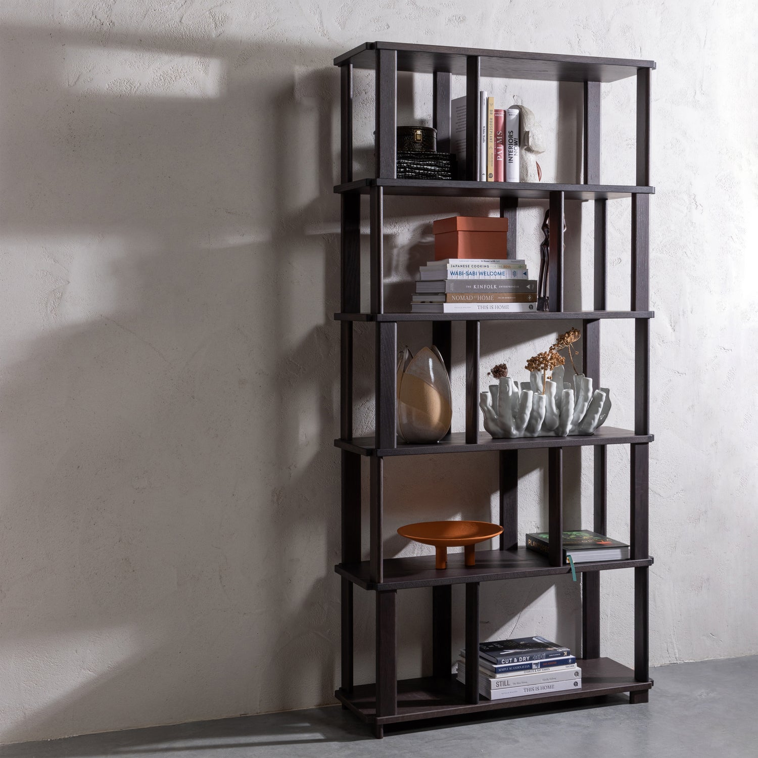 RISS BOEKENKAST EIKENHOUT MYSTIC BROWN 186x90CM