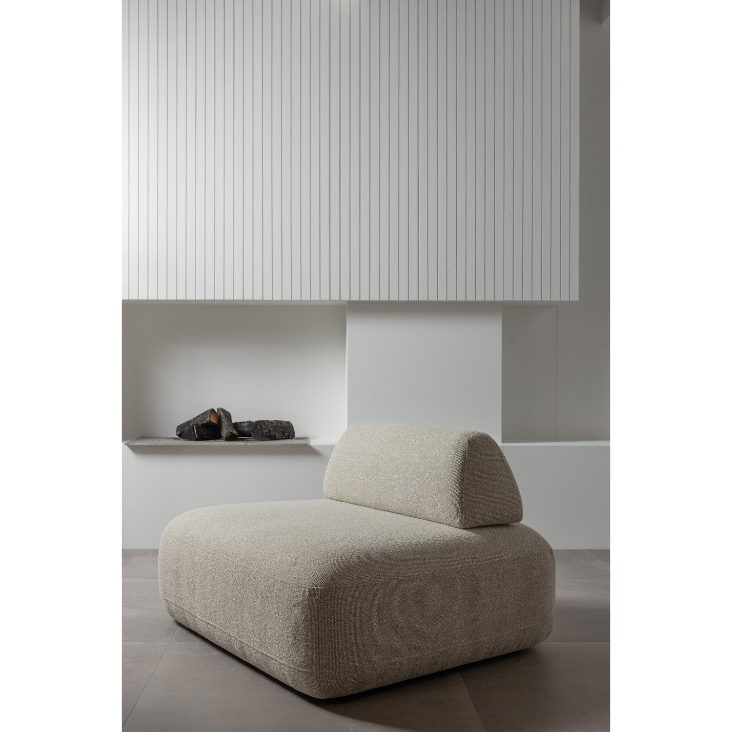 STERCK FAUTEUIL MET VERPLAATSBARE RUGLEUNING NATUREL