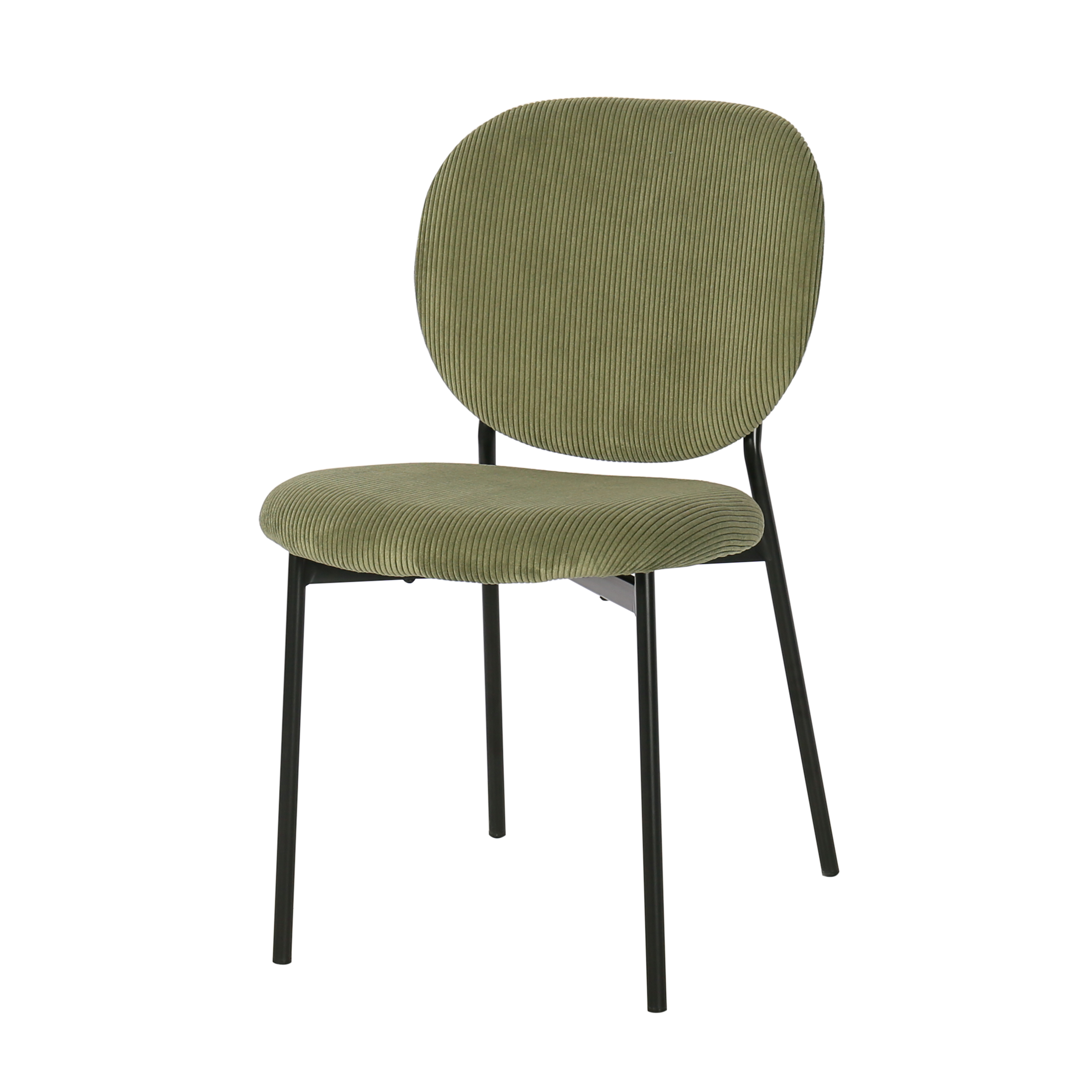 Showroommodel, zelf afhalen! Eetkamerstoel Astor Rib Groen