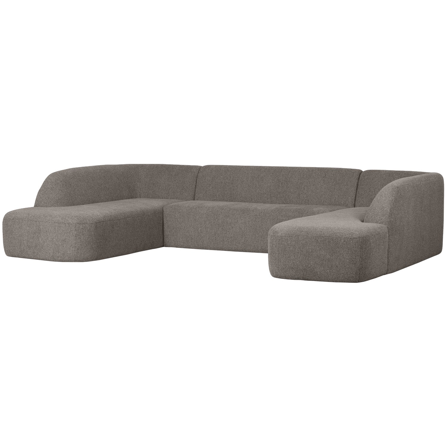 Showroommodel, zelf afhalen! Sloping U-vorm Bank Grijs Melange