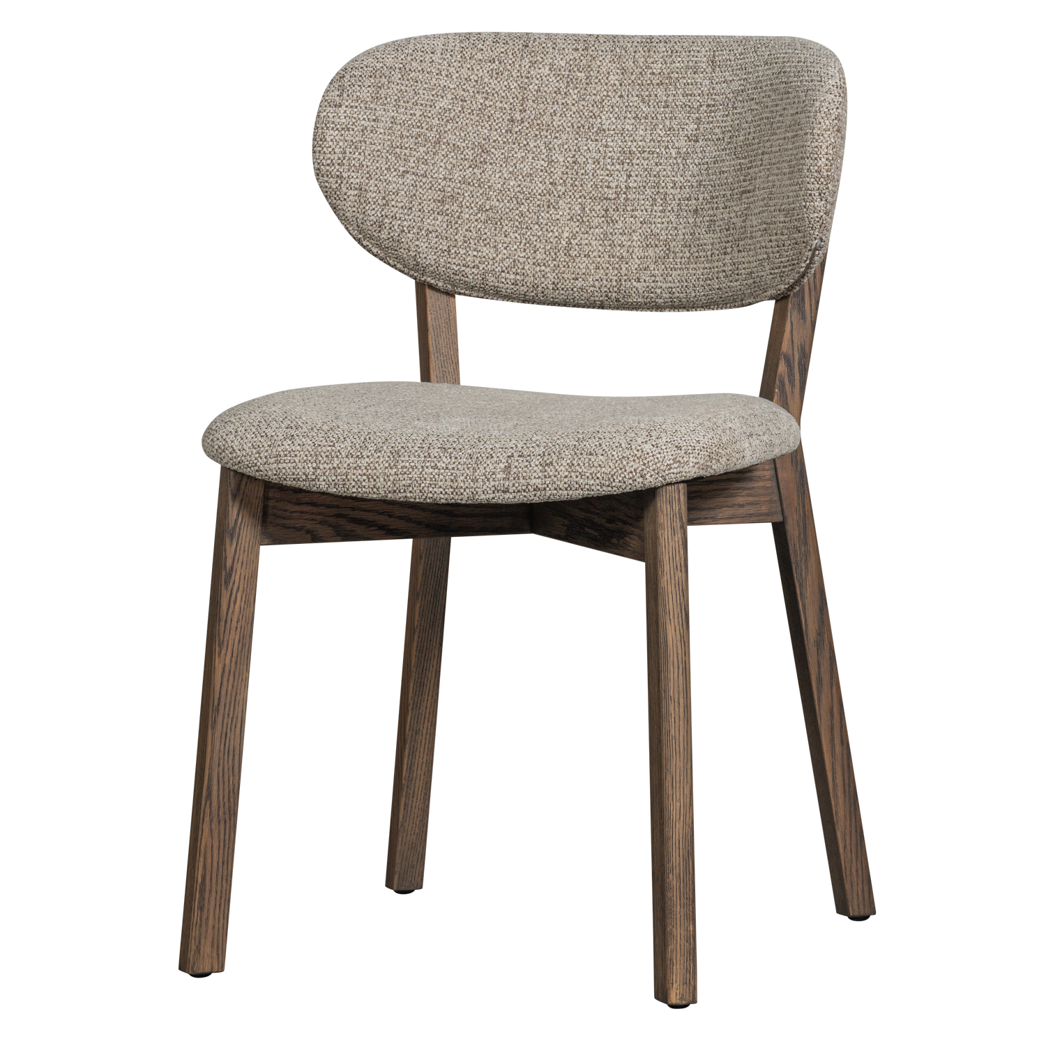 UDAR EETKAMERSTOEL MET HOUTEN FRAME DONKERBRUIN