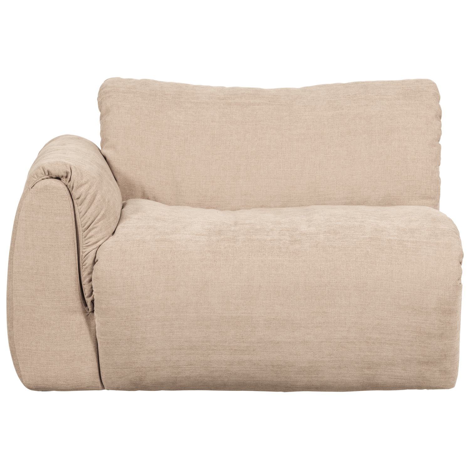 BAGGY 1-ZITS MET ARM LINKS GEWEVEN CHENILLE ZAND