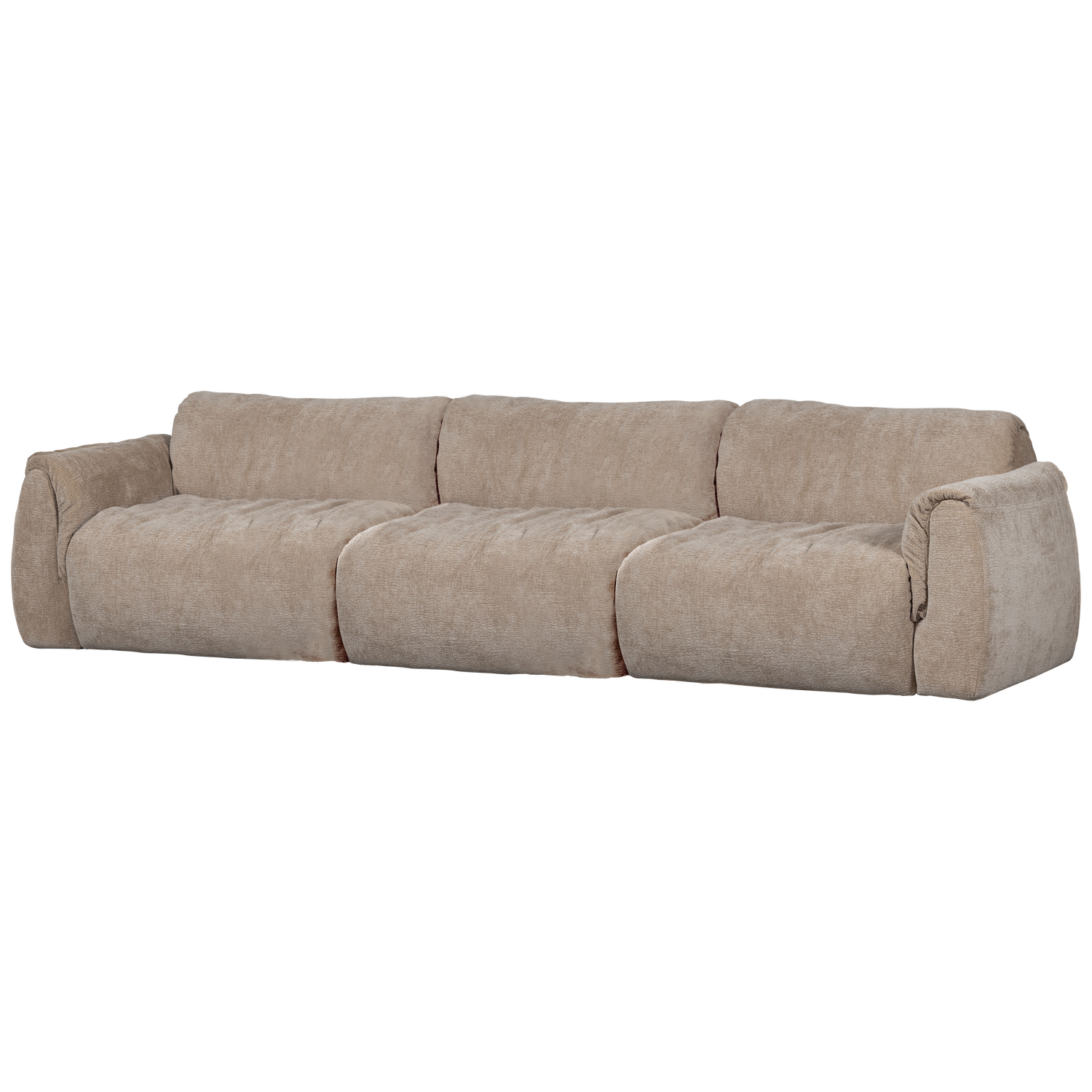 BAGGY 3-ZITS BANK 3D CHENILLE ZAND
