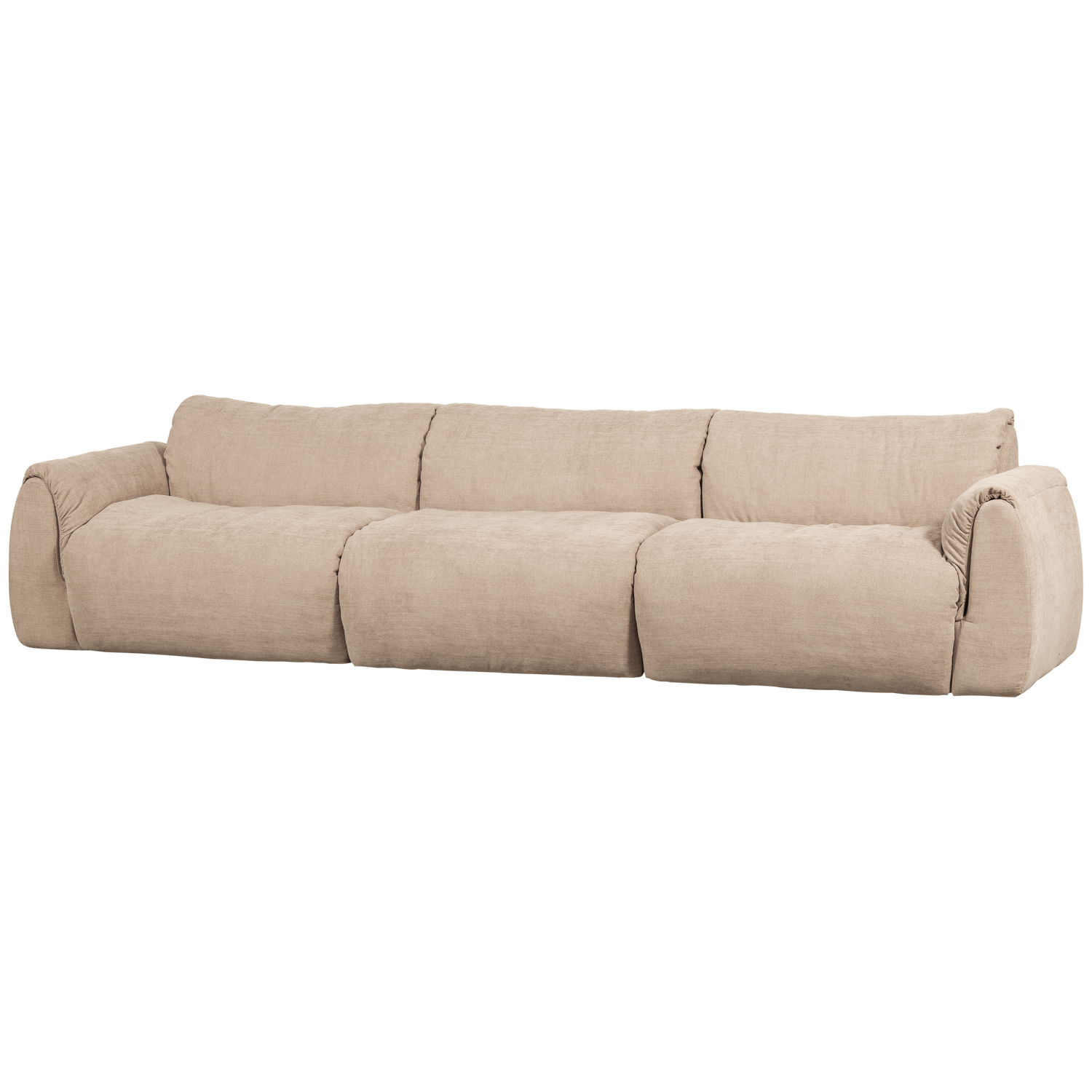 BAGGY 3-ZITS BANK GEWEVEN CHENILLE ZAND